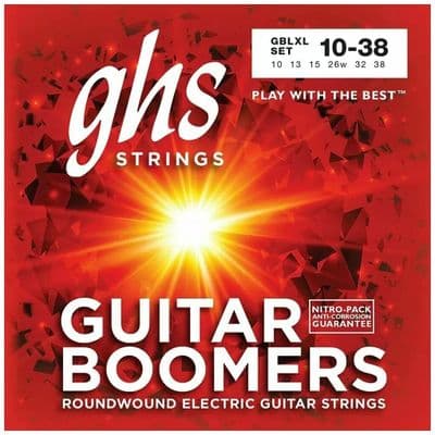 GHS GBLXL Boomers Light Extra Light Roundwound Electric Guitar Strings  010 -038
