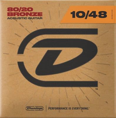 Jim DUNLOP 80/20 Bronze Acoustic Guitar Strings - Choice of 4 Gauges