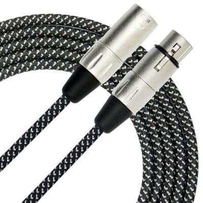 Kirlin Fabric 6 Metre Pro Audio Microphone Cable - XLR Socket - XLR Plug
