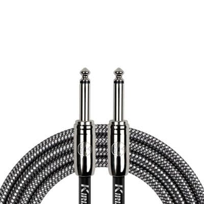 Kirlin Woven Guitar Lead Straight Jack Plugs - Choice of Colour - 6 metres long