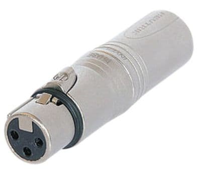 Neutrik NA3F5M 3 Pole Female XLR to 5 Pole Male XLR DMX Adaptor
