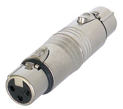 Neutrik NA3FF XLR  - Gender Changer / Adaptor - Female XLR  to Female XLR