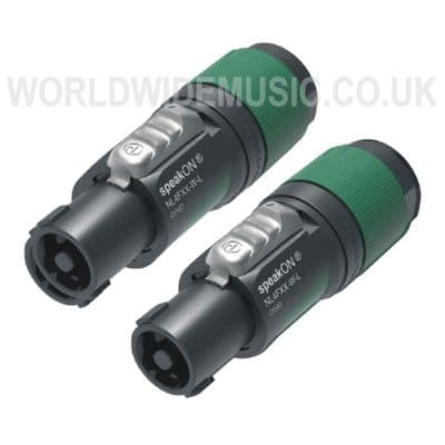 NEUTRIK Speakon 4 Pole Plug NL4FXX-W-L (pair) Large size 10-16mm cable