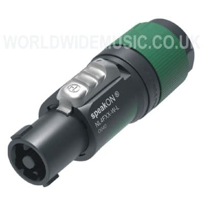 NEUTRIK Speakon 4 Pole Plug NL4FXX-W-L (single plug) Large size 10-16mm cable