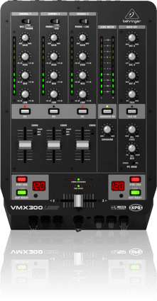 PRO MIXER VMX300USB Professional 3-Channel DJ Mixer with USB/Audio ...
