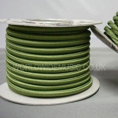 ROUND 2 Core Braided Fabric Vintage Cable Lighting Lamp Flex  - CYPRUS GREEN