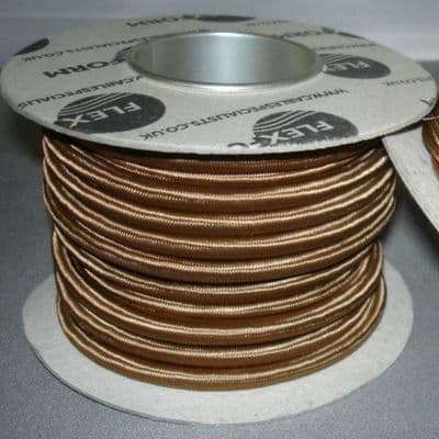 ROUND 2 Core Braided Fabric Vintage Cable Lighting Lamp Flex  - HAVANA GOLD