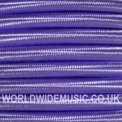 ROUND 3 Core Braided Fabric Cable Lighting Lamp Flex Vintage - PURPLE