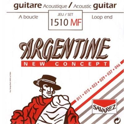 Savarez Argentine 1510MF Loop End Light Acoustic Jazz Guitar Strings, 11 - 46
