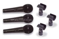 SoundLAB Pack of 3 Vocal Microphones IN CARRY CASE