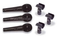SoundLAB Pack of 3 Vocal Microphones IN CARRY CASE