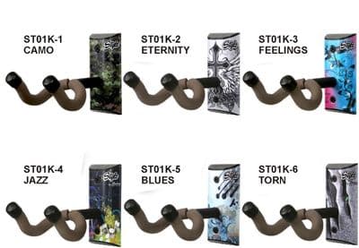 String Swing STYLZ Guitar Display Wall Hangers / Keepers - Choice of 6 Designs