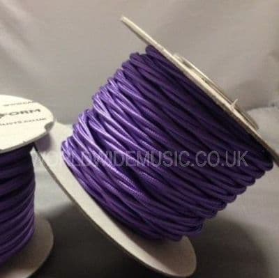 TWIST 3 Core Braided Fabric Cable Lighting Lamp Flex - PURPLE - 3 Amp