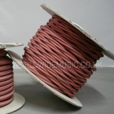 TWIST 3 Core Braided Fabric Cable Lighting Lamp Flex - ROSE PINK - 3 Amp