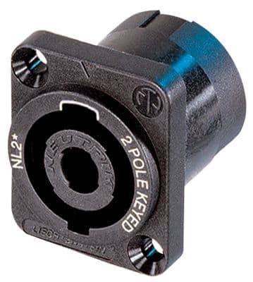 Two (2) Neutrik NL2MP 2 Pole Male Speakon Chassis Socket s Connectors