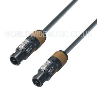 Van Damme 2.5mm Black Series Speaker Cable with Neutrik Speakon Plugs 1m - 25m