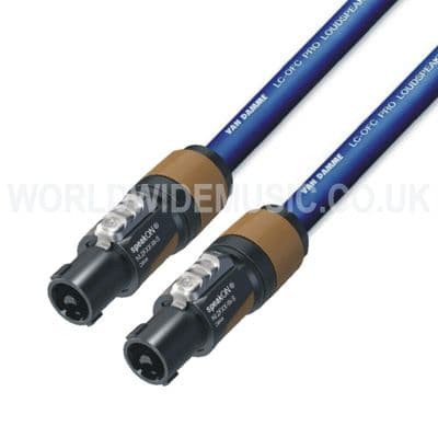 Van Damme 2.5mm Blue Series Speaker Cable with Neutrik Speakon Plugs 1m - 25m