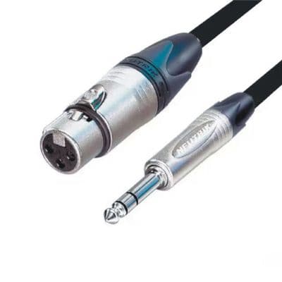 Van Damme Balanced Cable With Neutrik Female XLR - NP3X Plugs 3 Metres Black