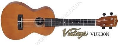 Vintage VUK30N Concert Ukulele - Natural Finish