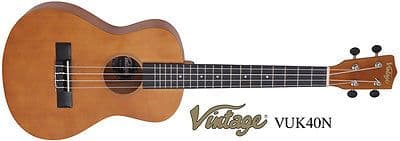 Vintage VUK40N Tenor Ukulele - Natural Finish