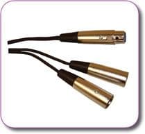 XLR Female Socket-2 XLR Male Plugs Splitter Leads