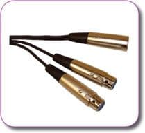 XLR Male Plug-2 XLR Female Sockets Splitter Leads