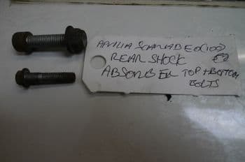 APRILIA SCARABEO 100 REAR SHOCK ABSORBER TOP + BOTTOM BOLTS (LOC-A)
