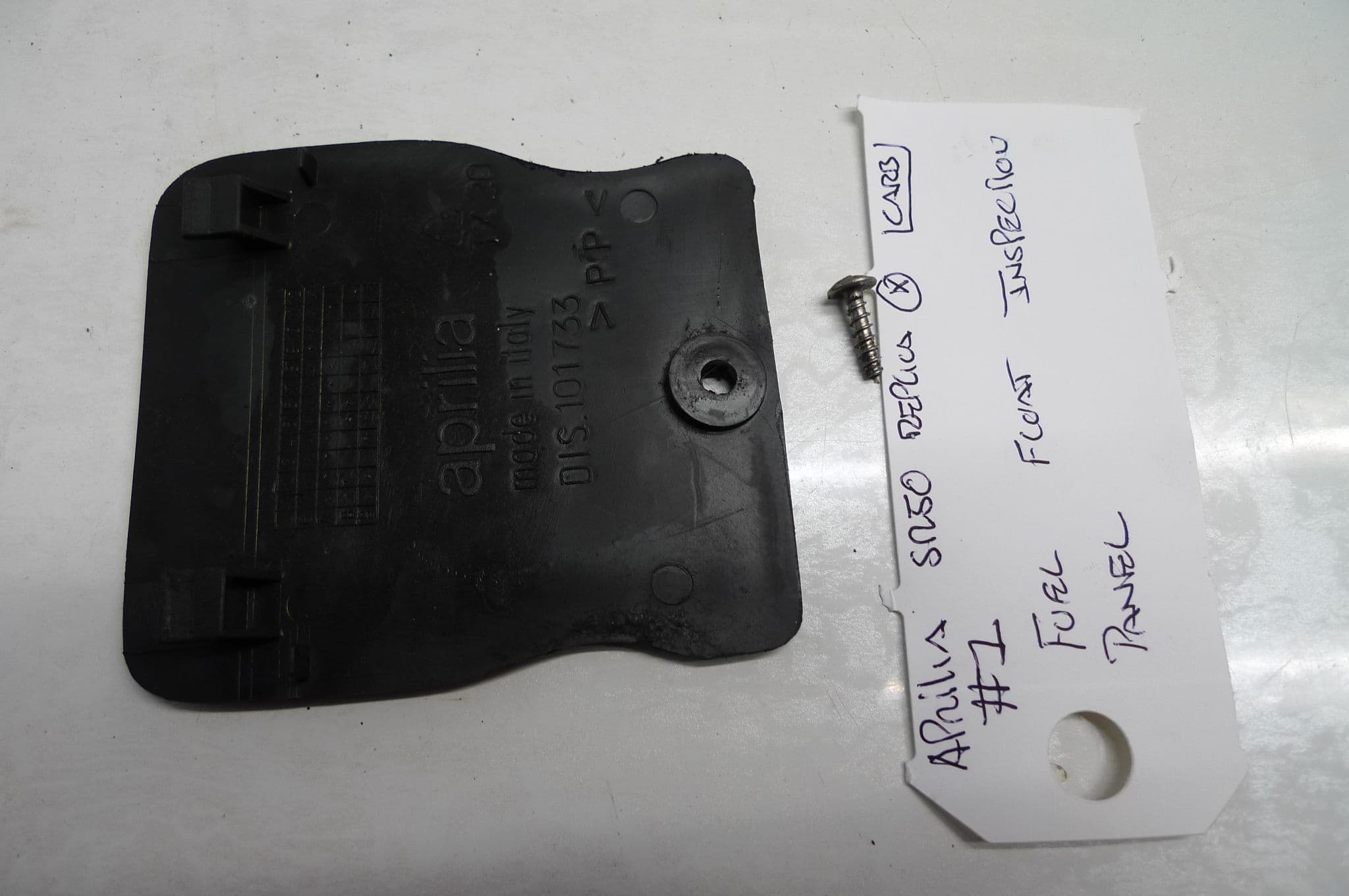 APRILIA SR50 REPLICA FUEL FLOAT INSPECTION PANEL 1 LOC-A