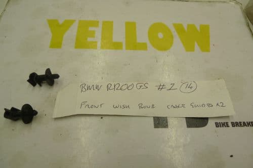 BMW R1200GS ADVENTURE FRONT WISH BONE CABLE GUIDES X2 #1 (LOC-C)