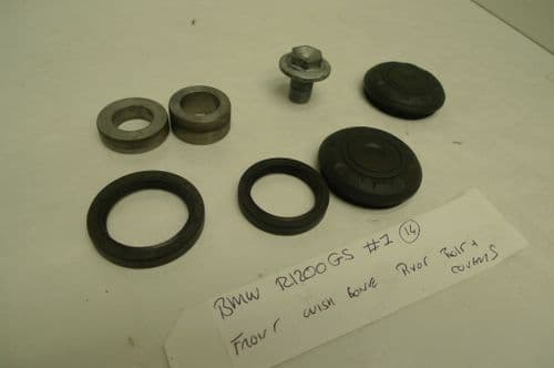 BMW R1200GS ADVENTURE FRONT WISH BONE PIVOT BOLT & COVERS #1 (LOC-C)