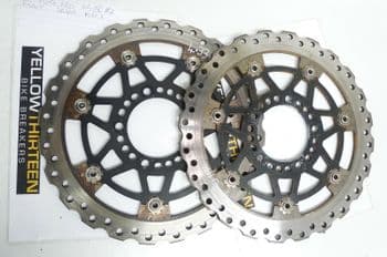 CF MOTO 650 NK NAKED FRONT BRAKE DISCS 4.33 + 4.30 mm YELLOW 13 #1(LOC-F)