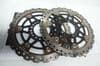 CF MOTO 650 NK NAKED FRONT BRAKE DISCS 4.33 + 4.30 mm YELLOW 13 #1(LOC-F)