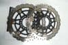 CF MOTO 650 NK NAKED  FRONT BRAKE DISCS 4.33 + 4.30 mm    YELLOW 13   #1(LOC-F)