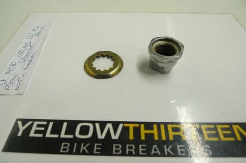 CF MOTO 650 NK NAKED  FRONT SPROCKET SPECIAL NUT & WASHER   YELLOW 13  #1(LOC-F)