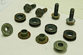 CF MOTO 650 NK NAKED L+R PILLION GRAB RAIL BOLT KIT YELLOW 13 #1(LOC-F)