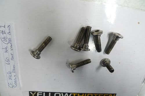 CF MOTO 650 NK NAKED RIDERS + PILLION FOOT HANGER BOLTS YELLOW 13 #1(LOC-F)