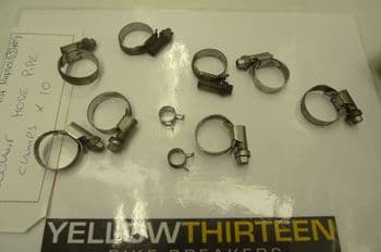 HONDA CBR125 RSF COOLANT HOSE PIPE CLAMPS x 10 #9 (CON-B)