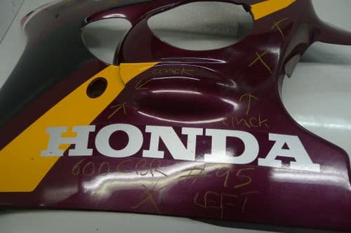 HONDA CBR600,  LEFT MAIN SIDE FAIRING  #95 (U4R)