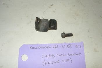 KAWASAKI ER5 C-1 BREAKING. CLUTCH CABLE BRACKET (ENGINE END) #5(CON-D)