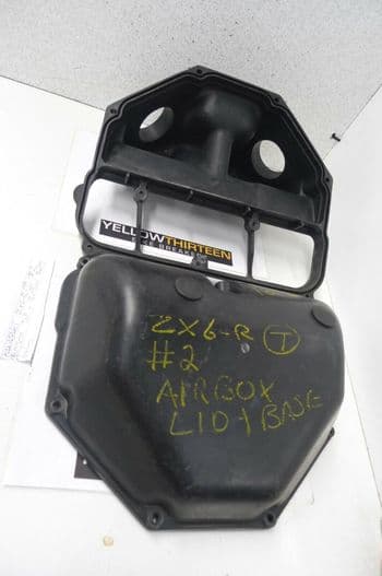 KAWASAKI ZX6-R  AIRBOX LID + BASE ONLY    YELLOW 13 BIKE BREAKERS  #2(LOC-F)