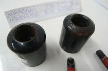 KAWASAKI ZX6-R HANDLEBAR END WEIGHTS          YELLOW 13 BIKE BREAKERS  #2(LOC-F)