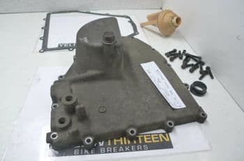 KAWASAKI ZX6-R RIGHT ENGINE COVER SOUNDPROOFER YELLOW 13 BREAKERS #2(LOC-F)