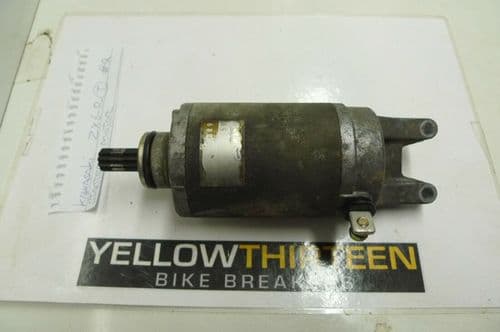 KAWASAKI ZX6-R STARTER MOTOR YELLOW 13 BIKE BREAKERS #2(LOC-F)