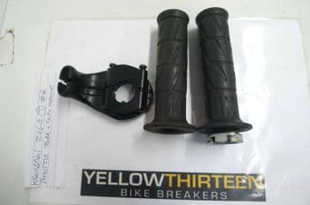 KAWASAKI ZX6-R  THROTTLE TUBES GRIPS + HOUSING    YELLOW 13 BREAKERS   #2(LOC-F)