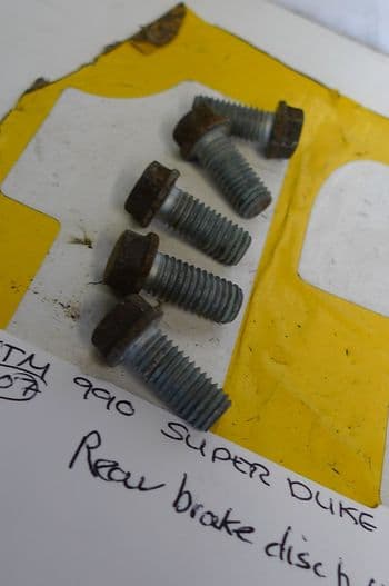 KTM 990 SUPER DUKE LC8 REAR BRAKE DISC BOLTS (LOC-B)