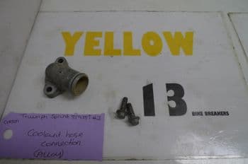 TRIUMPH SPRINT ST 955i BREAKING. COOLANT HOSE CONNECTION (ALLOY) #1 (LOC-D)
