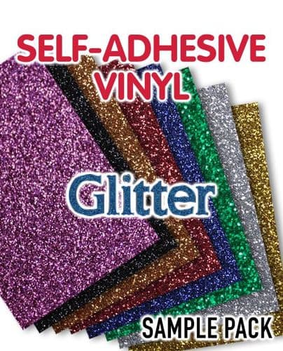 Glitter Self-Adhesive Vinyl - A4 Sample Pack