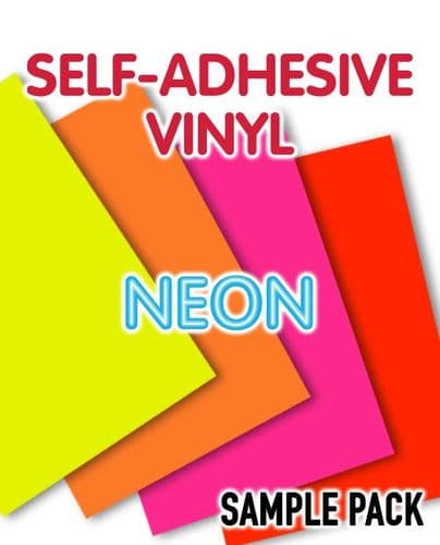 Neon Self-Adhesive Vinyl - A4 Sample Pack