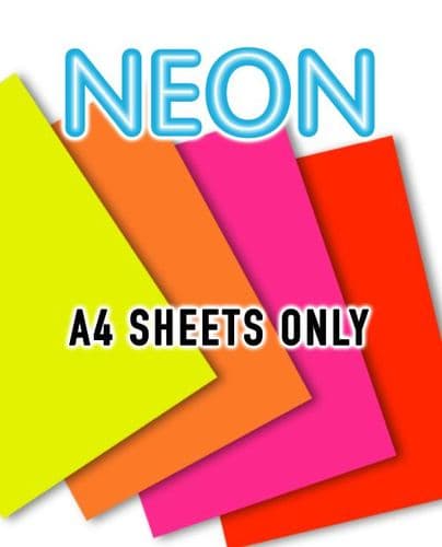Neon Self-Adhesive Vinyl - A4 Sheets