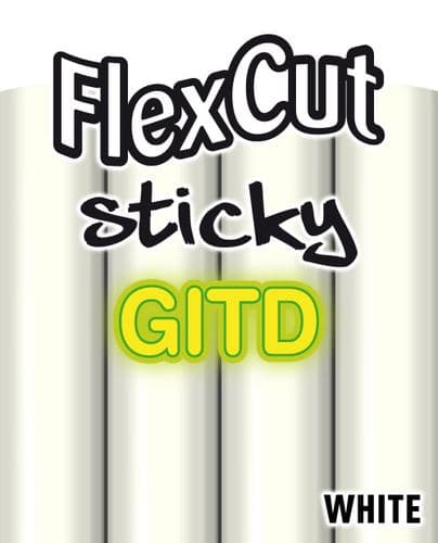 SEF FlexCut Sticky GITD - White